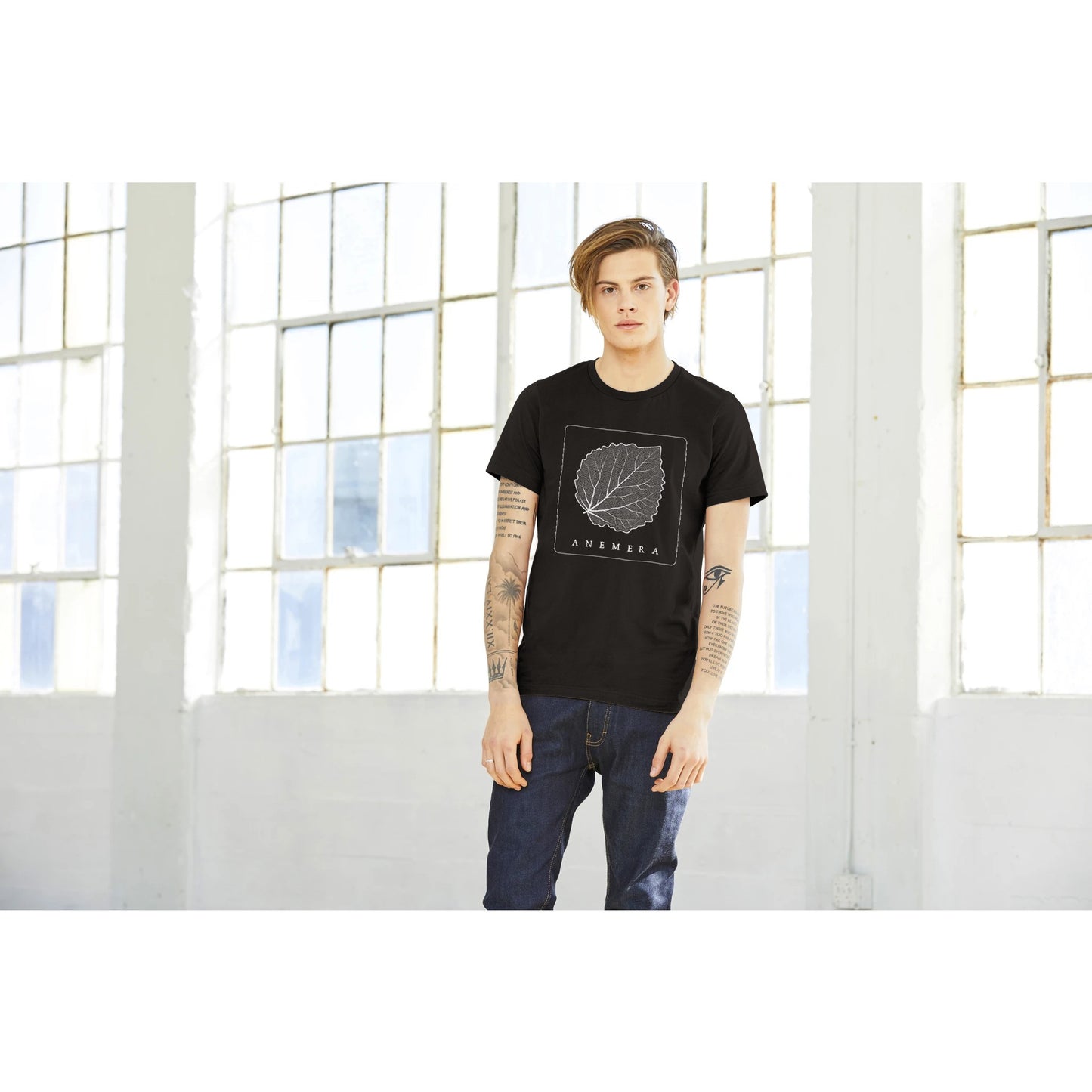 Unisex T-Shirt w/ White Leaf (Multiple Color Options)